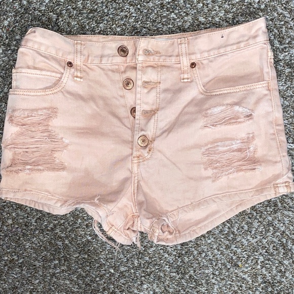 Abercrombie & Fitch Pants - Abercrombie & Fitch Peach Jean Shorts